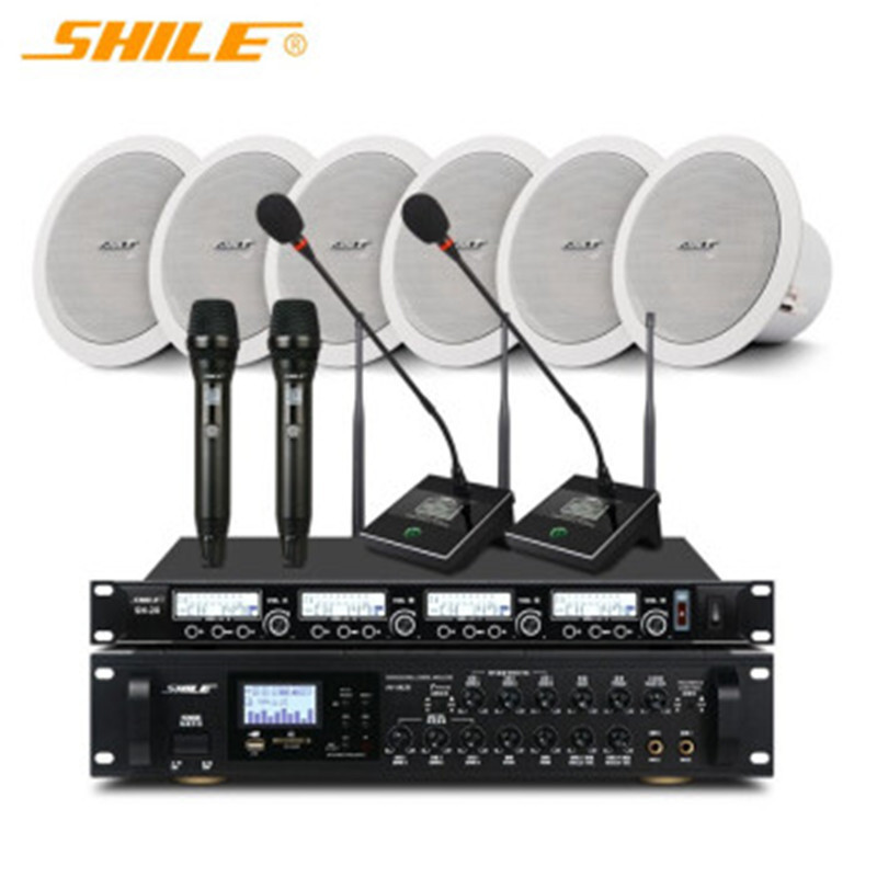 SHILE AV8820/BX308 conference room ceiling audio suit combination background music system SHILE AV8820/BX308 conference room ceiling audio suit combination background music system