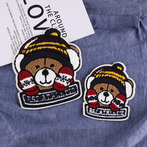 Computer embroidered logo, towel embroidery, bear embroidery, badge patch, clothing accessories, versatile DIY cloth patch