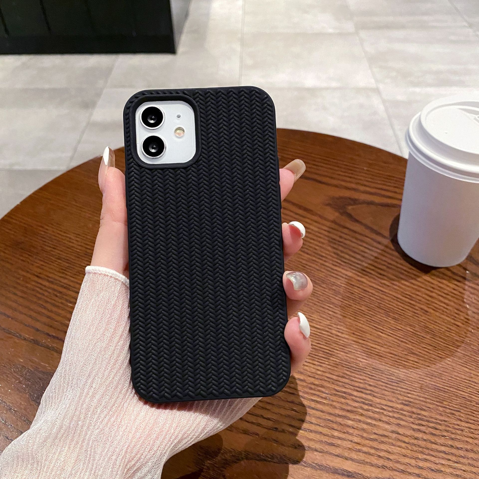 Woven Pattern Phone Case For Iphone 16 Pro Max 14 13 Protective_voghion.com