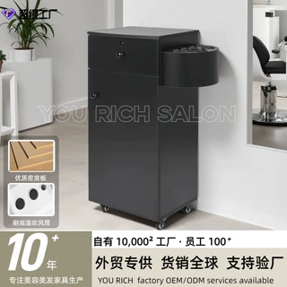 美发店工具柜高级沙龙推车理发店专用手推车移动置物架带锁收纳柜