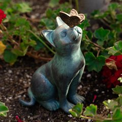 クロスボーダーかわいい猫蝶猫置物ホーム庭デザイン置物猫かわいい樹脂工芸品置物