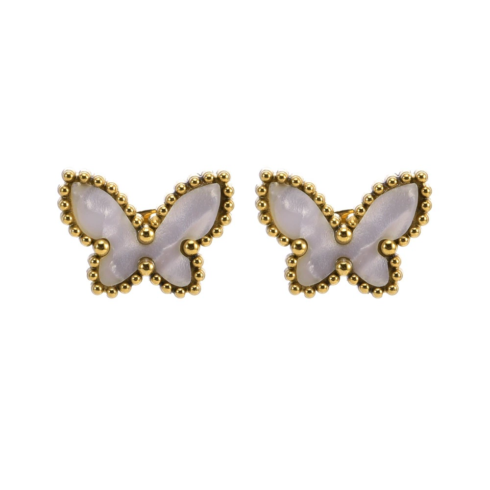 Earrings stainless steel, does not fade, 18 carat