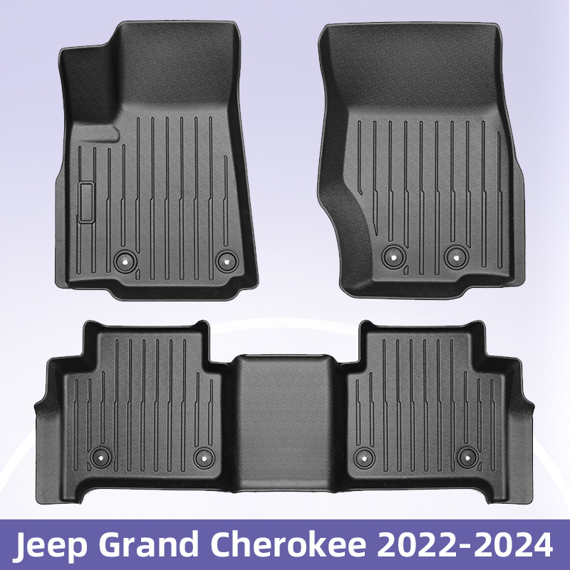 Para 2022-2024Jeep GrandCherokee 3D para todo clima material tapete tapete de pie TPE