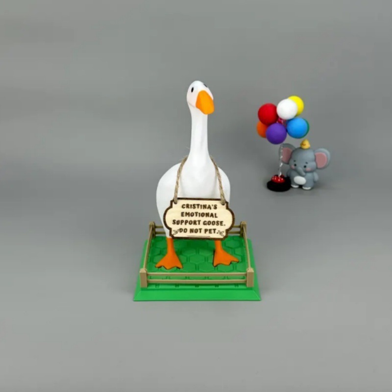 跨境新品emotional support goose 情感支持鹅家居桌面摆件3D打印|undefined