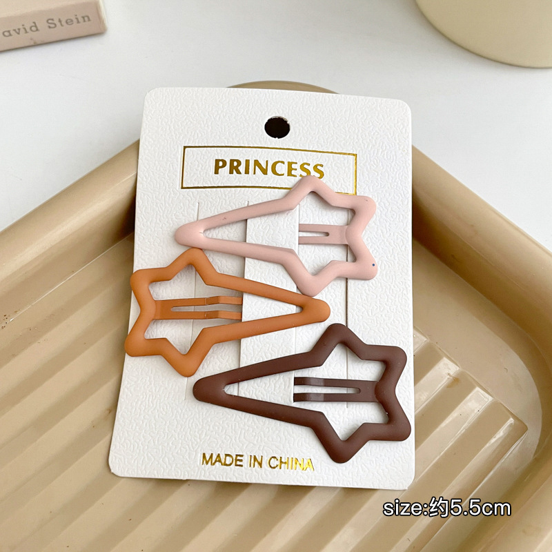 Sweet girl star clip para el cabello 2025 nuevo clip para el cabello de bebés femininos clip para el cabello lateral clip para el cabello de color