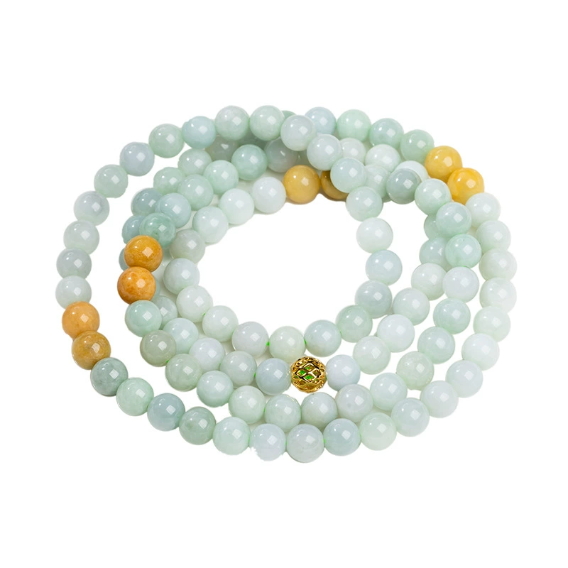 Natural jade, replica, necklace, emerald round beads, bracelet for mother's day, 108 beads, Birthday gift, wholesale
