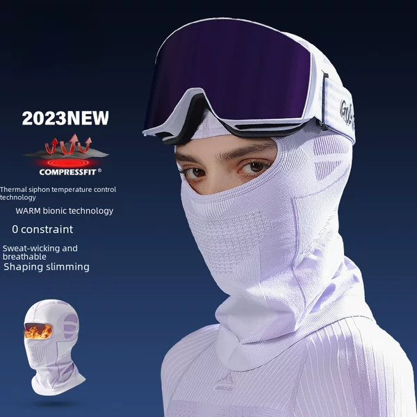 Autumn and Winter Outdoor Ski Motorcycle Riding Mask Men's and Women's Warm Face and Neck Protection Windproof Cold-proof Headgear DTJ49