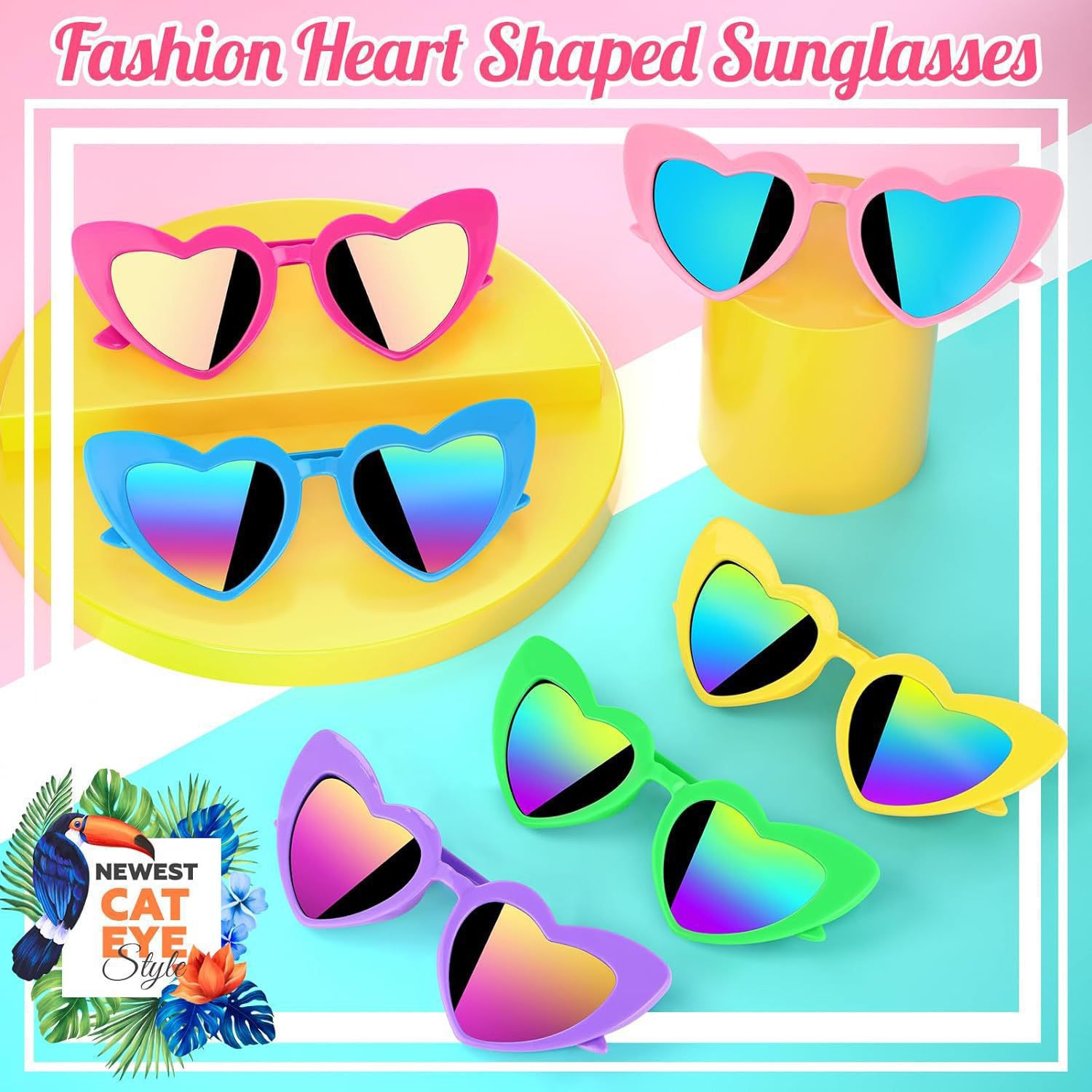 Cute, Beach Style Cute Beach Solid Color PC UV400 Protection Square Full Frame Kids Sunglasses