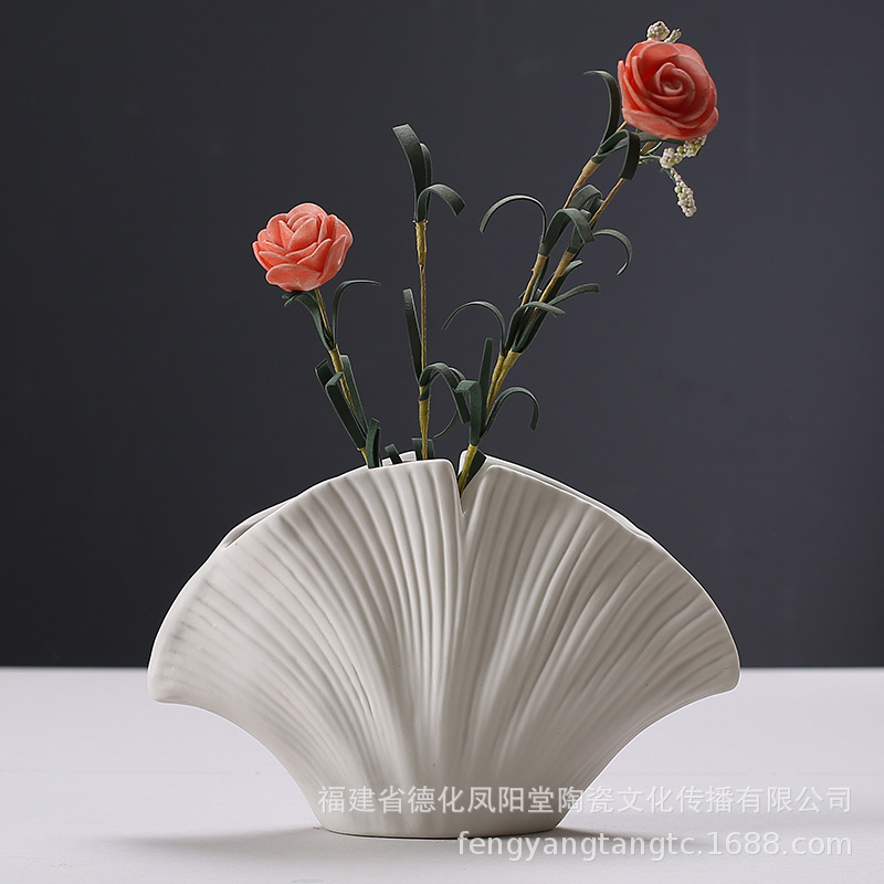 Nordic ins vase ceramic embryo ornaments living room home cabinet decoration B&B clothing store cross-border flower ware