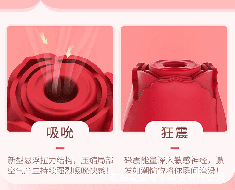 Rose Wearable Egg Vibrator with Remote Control Suction and Vibration — detail image 6