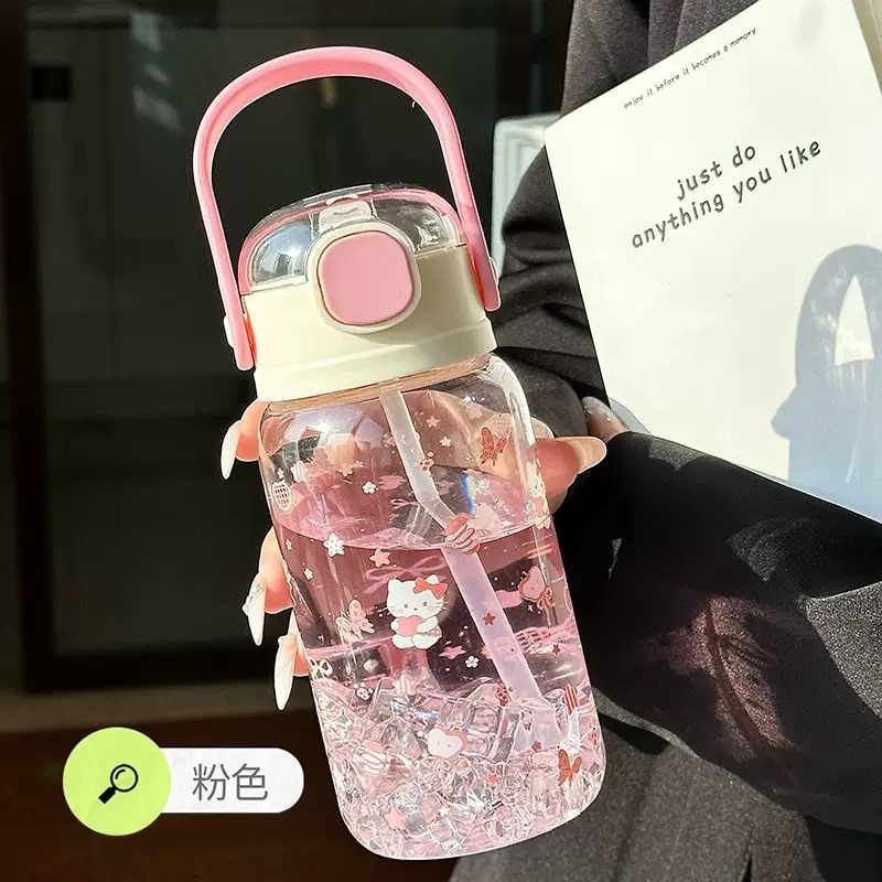 高颜值ins女生塑料水杯耐高温便携可爱杯子大容量学生儿童吸管杯|undefined