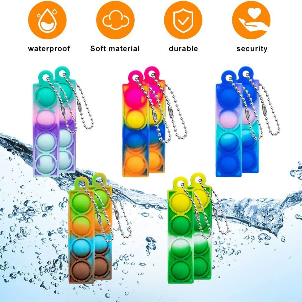  Destroyer pioneer mini -keychain Children's backpack pendant finger bubble music decompression minipushpop
