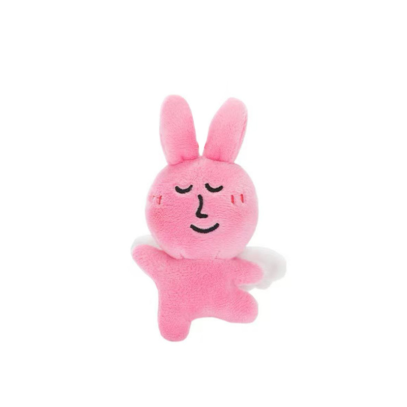 かわいいピンクのウサギのぬいぐるみペンダント面白い漫画人形人形バッグペンダントキーホルダー友人ギフト|undefined