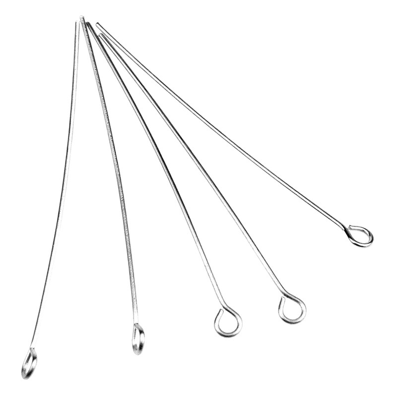 Aguja de acero inoxidable de 9 palabras anti-alergia galvanoplastia oro real aguja de nueve palabras aguja de conexión DIY accesorios de joyería hechos a mano al por mayor