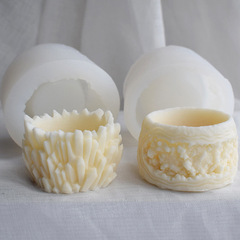 Silicone mold for succulent pot, cement, concrete, crystal resin, drip resin, aroma candle, plaster pot, plant mold