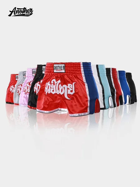 Mesh-Style Muay Thai Shorts, Durable and Sturdy, Quick-Drying Trendy Boxing and Fighting Training Shorts for Children and Adults