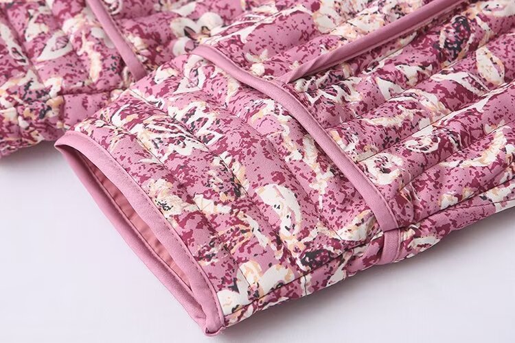 Women's 2024 Summer New Style Round Neck Long Sleeve Printed Short Coat_voghion.com