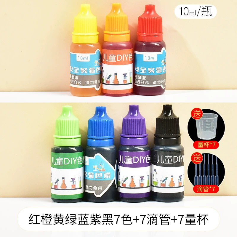 Colorful Mixed Pigment Teaching Aids for Kindergarten Science - 20ml Bottles with Pipette