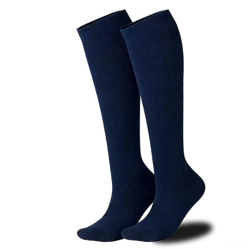 Bamboo fiber compression socks for sports, fitness, color-blocked, breathable, compression running