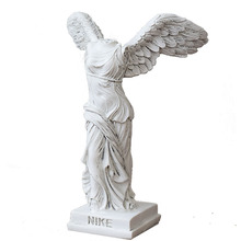古希臘神話勝利女神雕塑像樹脂桌面裝飾工藝品客廳酒櫃天使小擺件