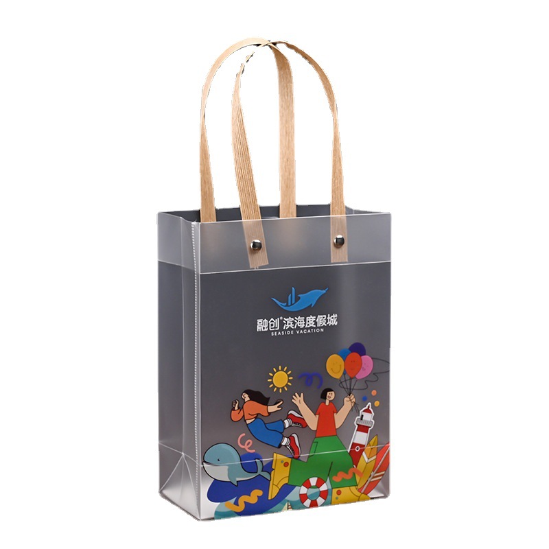 Bolsas de mano transparentes de PP en stock, bolsas de plástico para ropa, bolsas de regalo para dulces de boda, bolsas de regalo para compras de cosméticos. image 6