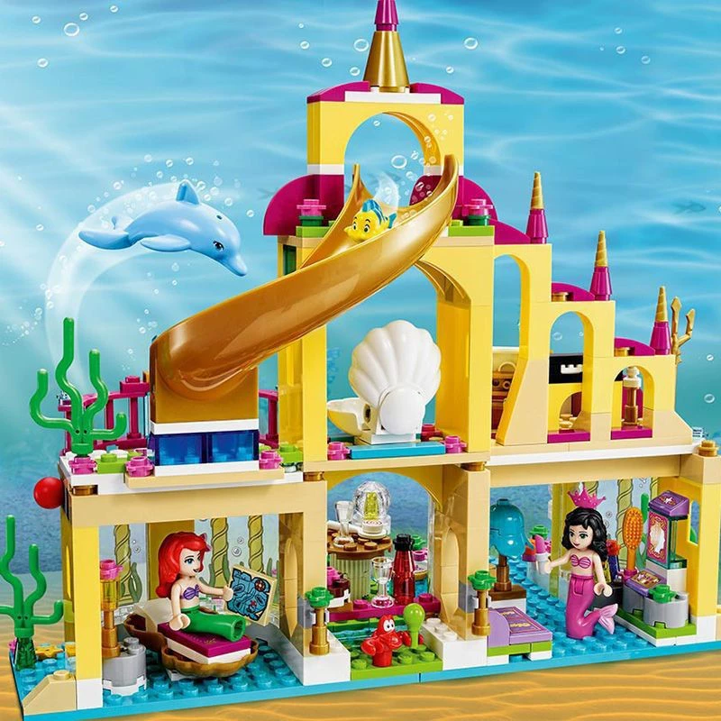 Совместимая с Lego Villa, конструктор, игрушка, русалка