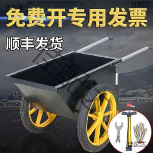 Construction Site Dump Truck Two-Wheel Labor Hand Push Transport Building Cement Ash Hopper Loading Brick Household Garbage Truck Free Shipping