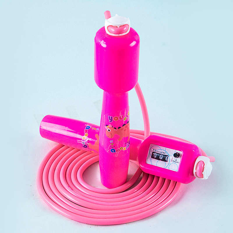 BT8305 de dibujos animados para niños contando saltar cuerda longitud ajustable estudiante entrenamiento deportivo saltar cuerda regalo para niños