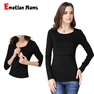 Super Soft Modal Moon Dress Pregnant Women's Long Sleeve Top Lift Breastfeeding Clothes Home Dress Base Shirt European and American plus size