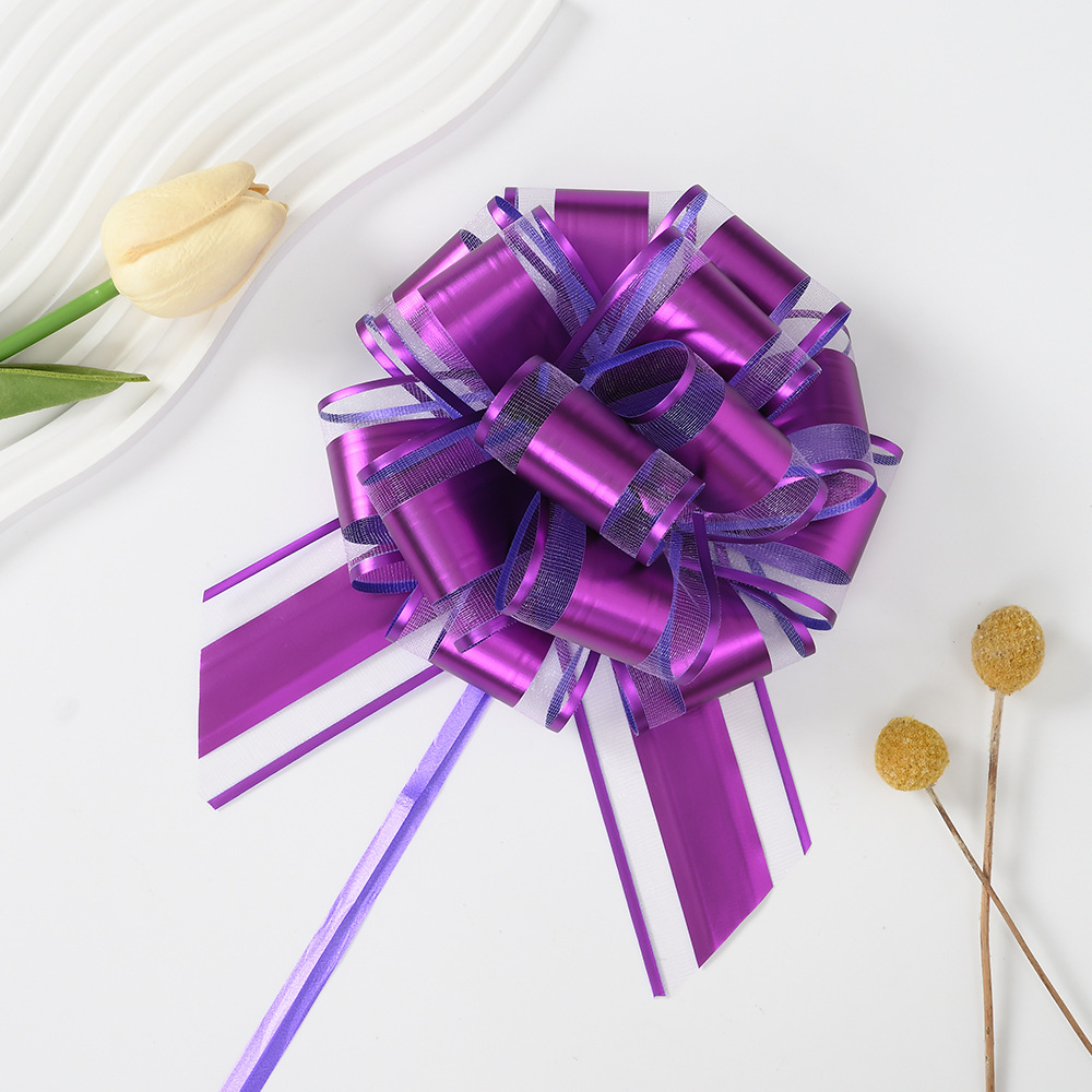 Comercio exterior transfronterizo 50 color metálico mate ajuste de nieve bola de flores regalo de Navidad embalaje de flores tiradas cinta de color