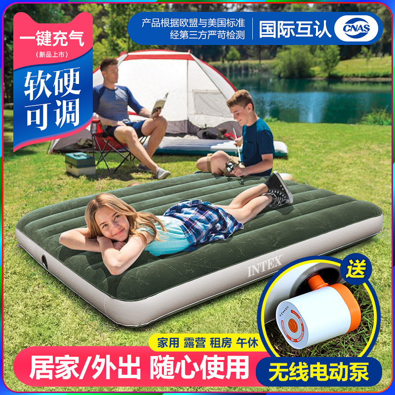 Intex Inflatable Mattress Household Double Thickeneded Air Mattress Single Outdoor Portable Foldableing Tent Inflatable Bed Intex Inflatable Mattress Household Double Thickeneded Air Mattress Single Outdoor Portable Foldableing Tent Inflatable Bed