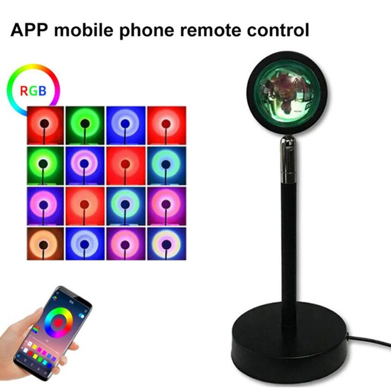 Граффити RGB закатное освещение с 16 цветами, пульт ДУ, 5V15WLED, цветная атмосфера, солнечный закат, свет