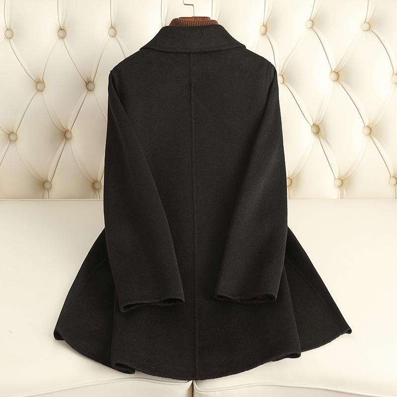 Double-sided cashmere coat for women, short, slim and slim, high-end woolen coat for women, autumn and winter 2023 new style