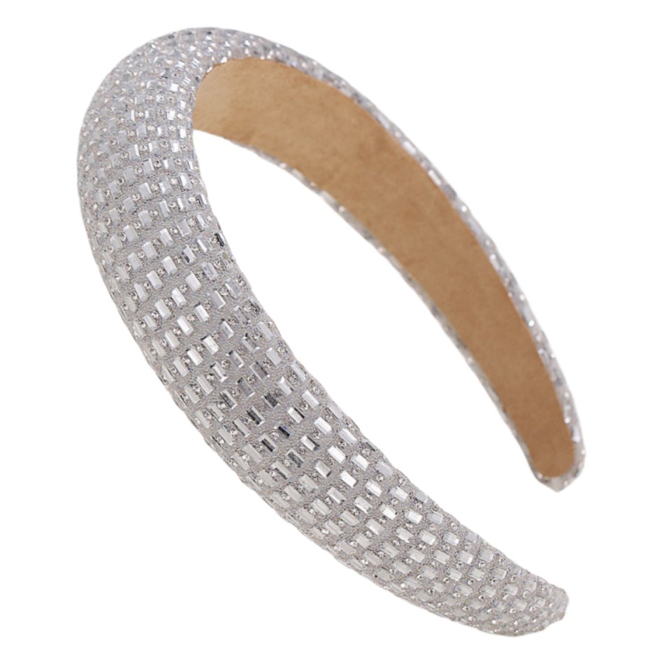 Diadema con Cuentas de Cristal de Resina de Múltiples Filas para Mujer image 1