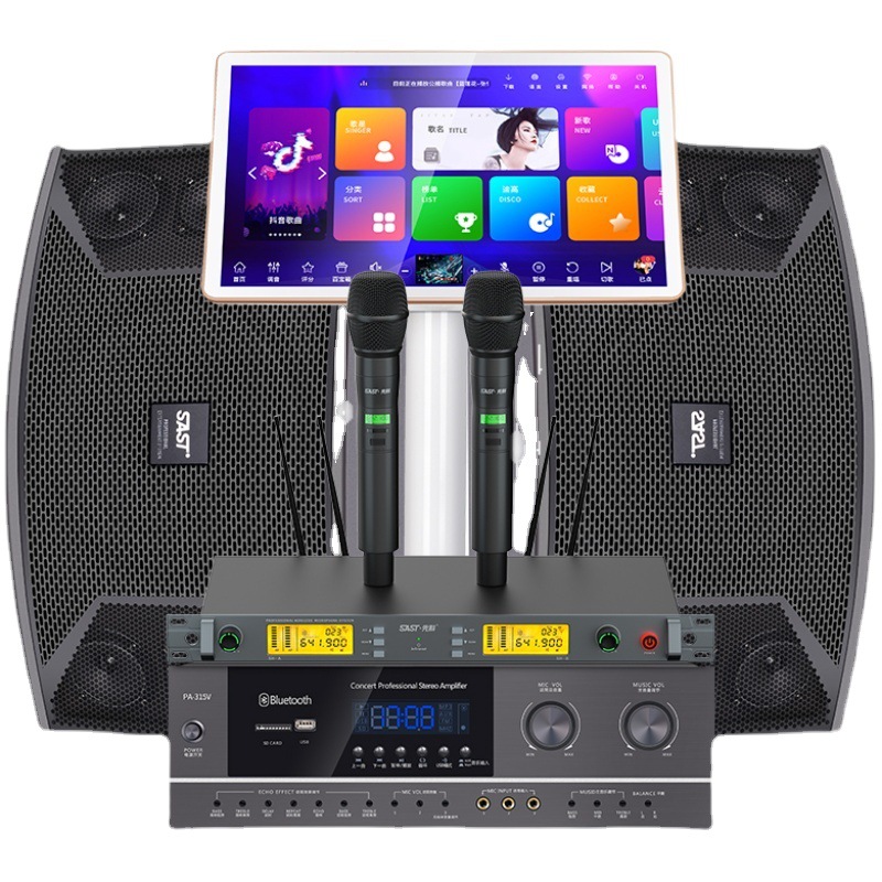 SAST/Xianke A80V family KTV audio suit 10-inch karaoke player wireless microphone singing amplifier audio