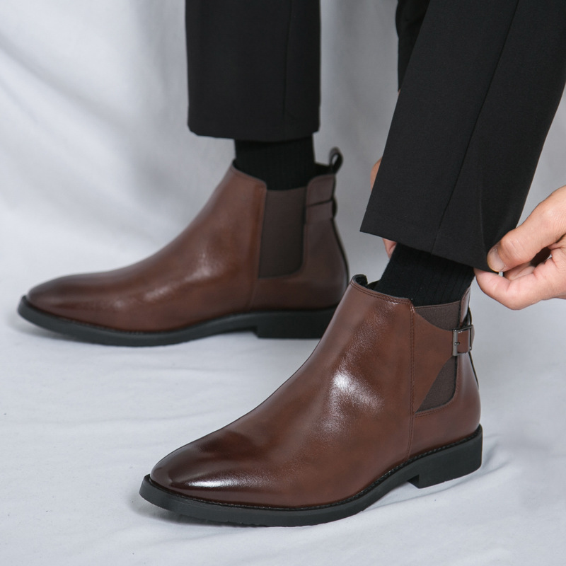 demi-season casual footwear pointed-toe English style for leisure