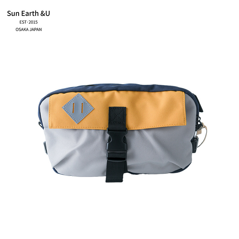 Sun Earth & u Bolso bandolera japonés Bolso de pecho Riñonera Tela Oxford anti-salpicaduras de agua de tres uso Transporte de ocio callejero urbano