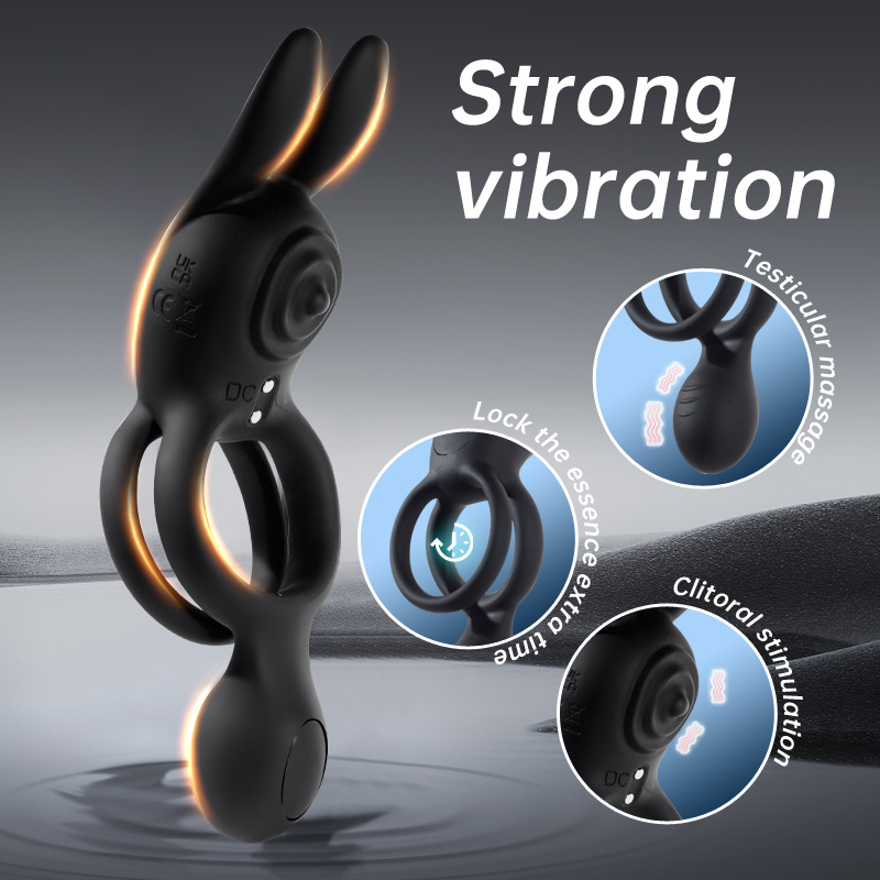 Qiaran Shuanghuan Lock Precision Vibration Rabbit Ear Massager Wireless Remote Control Maschio Femmina Condiviso Coppia Prodotti Sessuali per Adulti_voghion.com