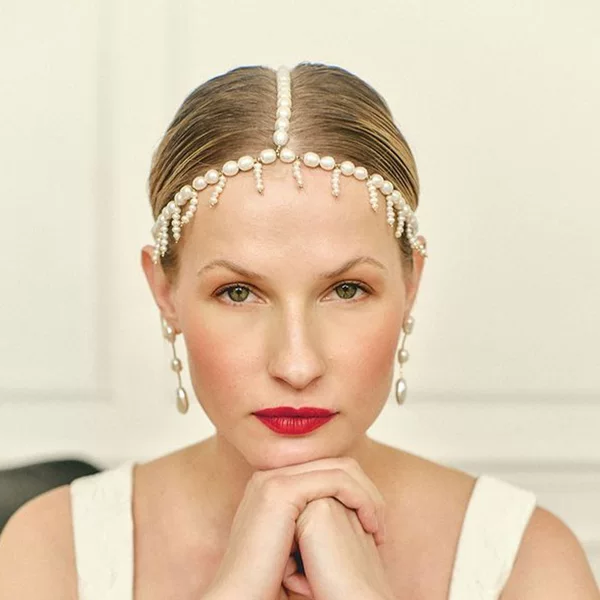 European and American Hot-Selling Tassel Hair Chain, Personalized Ethnic Style Pearl Headwear, Versatile Ins Bridal Hair Accessories Hair Chain
