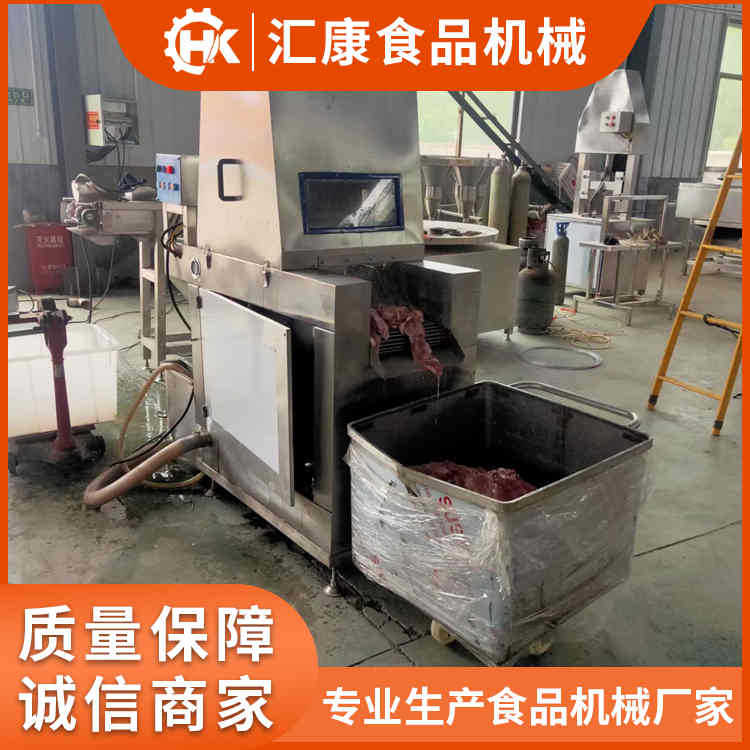 全自动腊肉盐水腌制设备 猪肘子肉 淀粉盐水注射机器总重率高