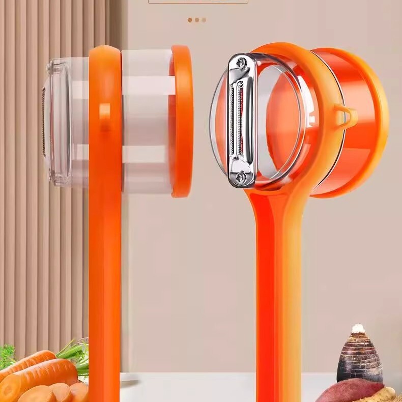 多機能皮むきナイフ 収納式 収納ボックス付き 皮むきナイフ 果物 じゃがいも 皮むき ステンレスナイフ 家庭必需品|undefined