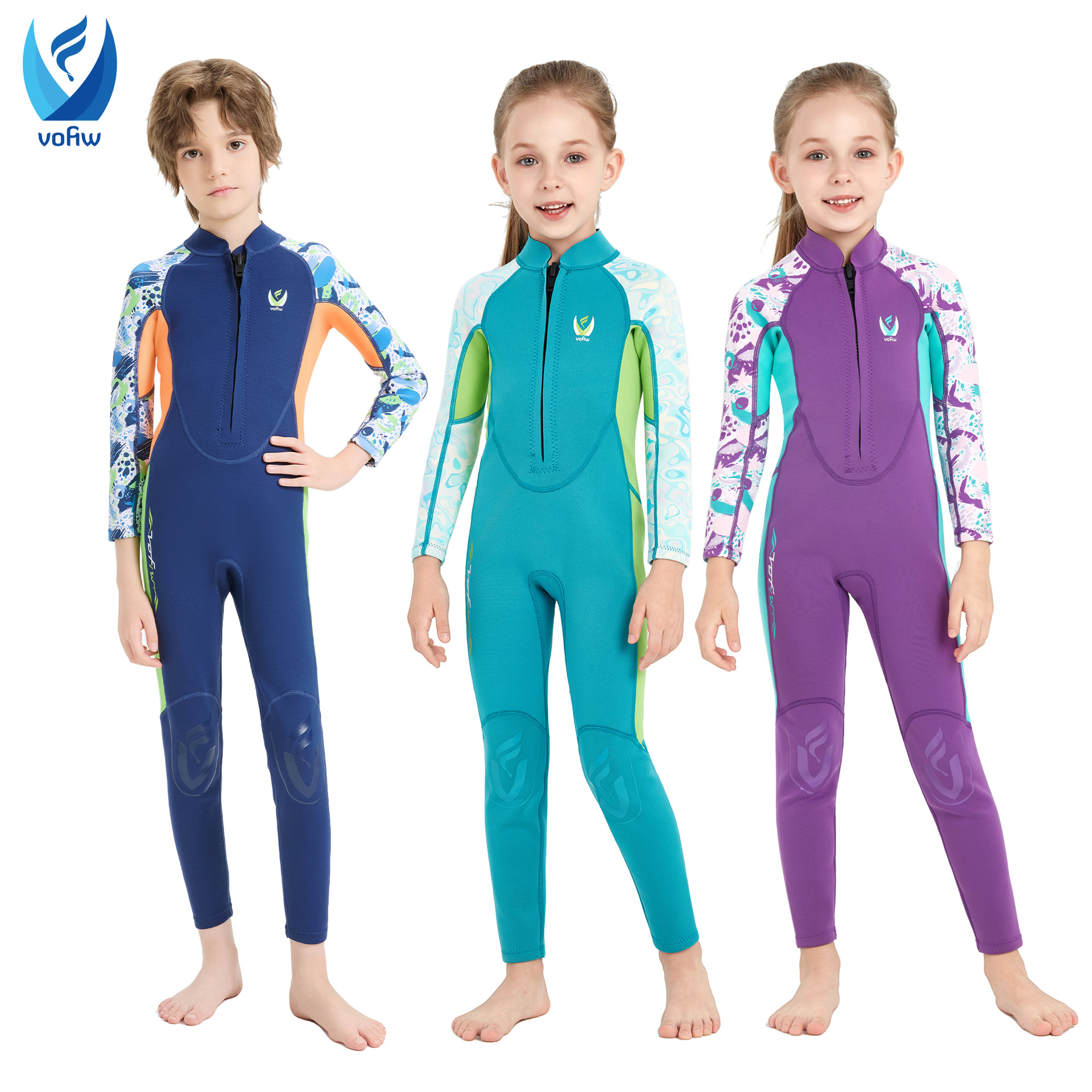 Vofiw New Kidsren's Wetsuit 1.5mm One-Piece Long-Sleeved Thermal Swimsuit for Boys and Girls to Prevent Cold Surfing and Snorkeling