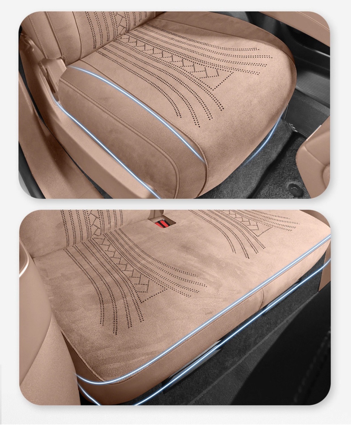 Ledo L90 Special Car Seat Cushion Rams Half-Pack Breathable Seat Cover Ventilated Saddle Pad Four-Season Universal Seat Cover