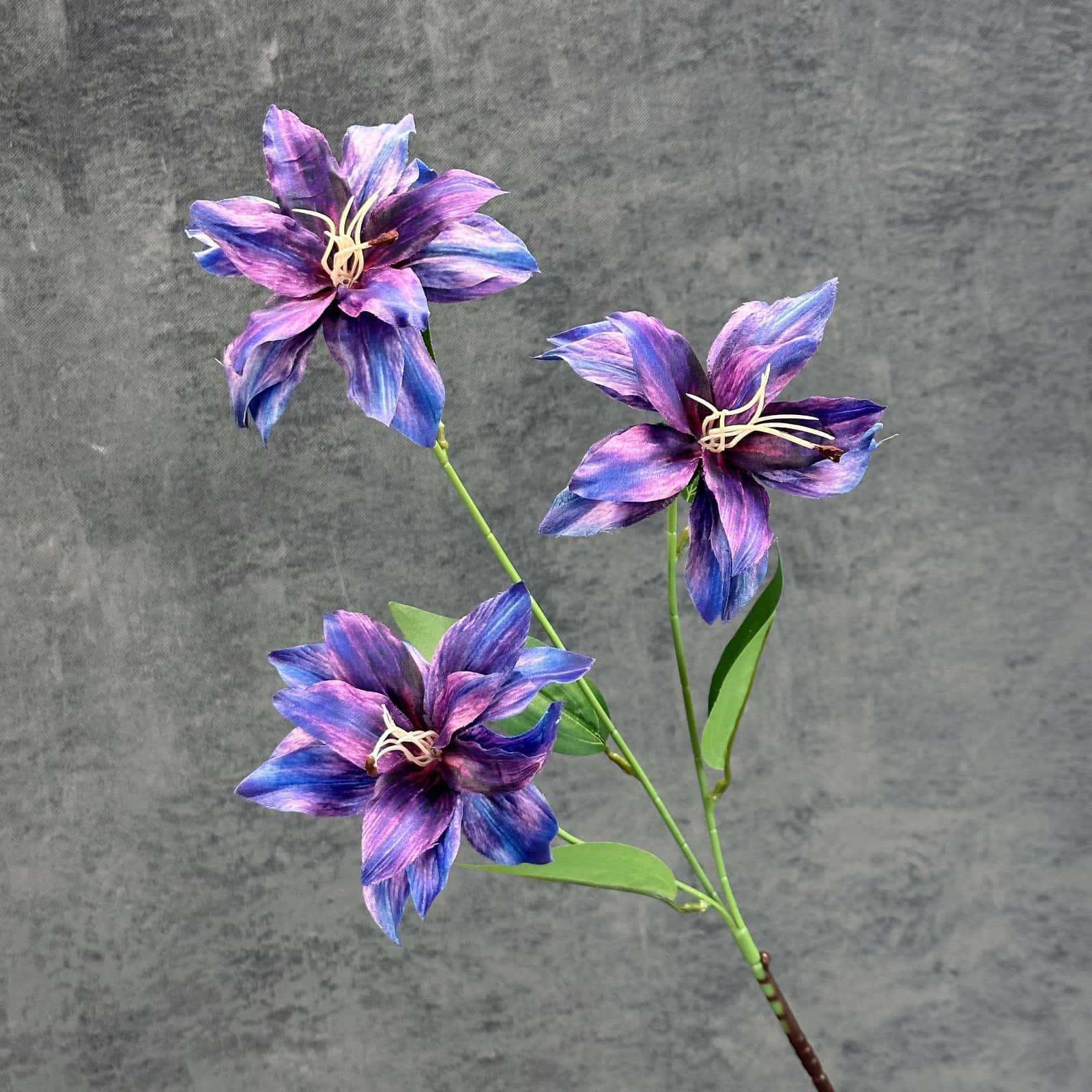 Impresión de flores de simulación 3 cabezas lirios decoración del hogar decoración de bodas decoración de flores falsas al por mayor