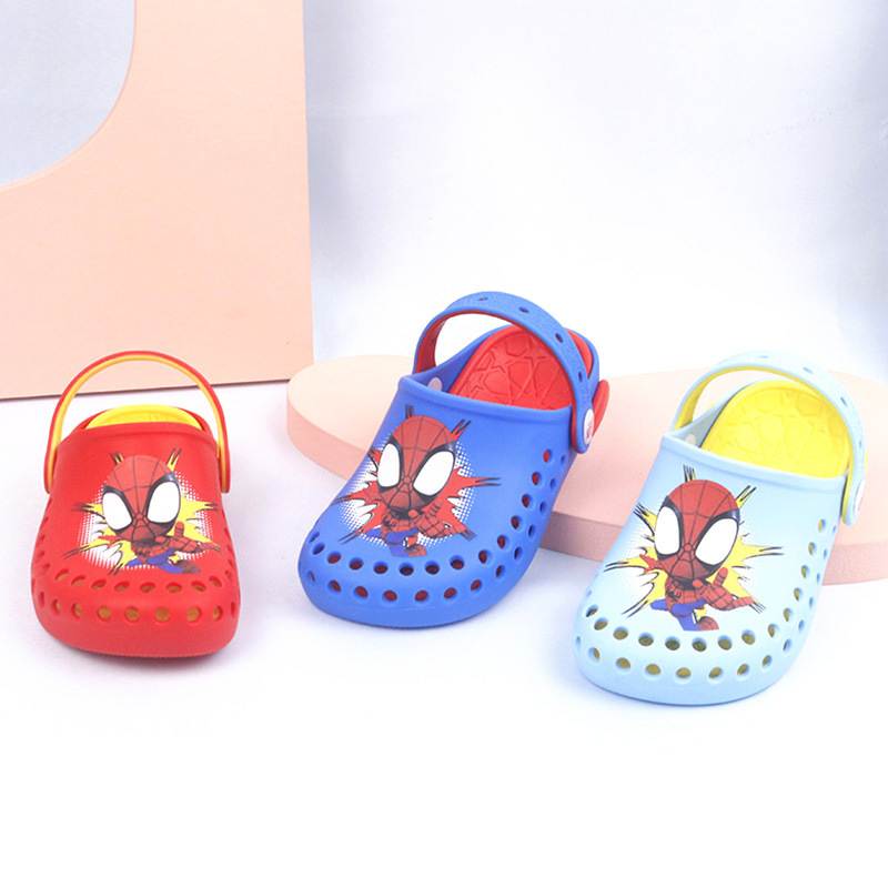 Children's Sandals for Boys, Spider-Man Food-Grade Silicone Shoes, Baby Beach Shoes, Cute Non-Slip Wholesale Non-Slip Soft