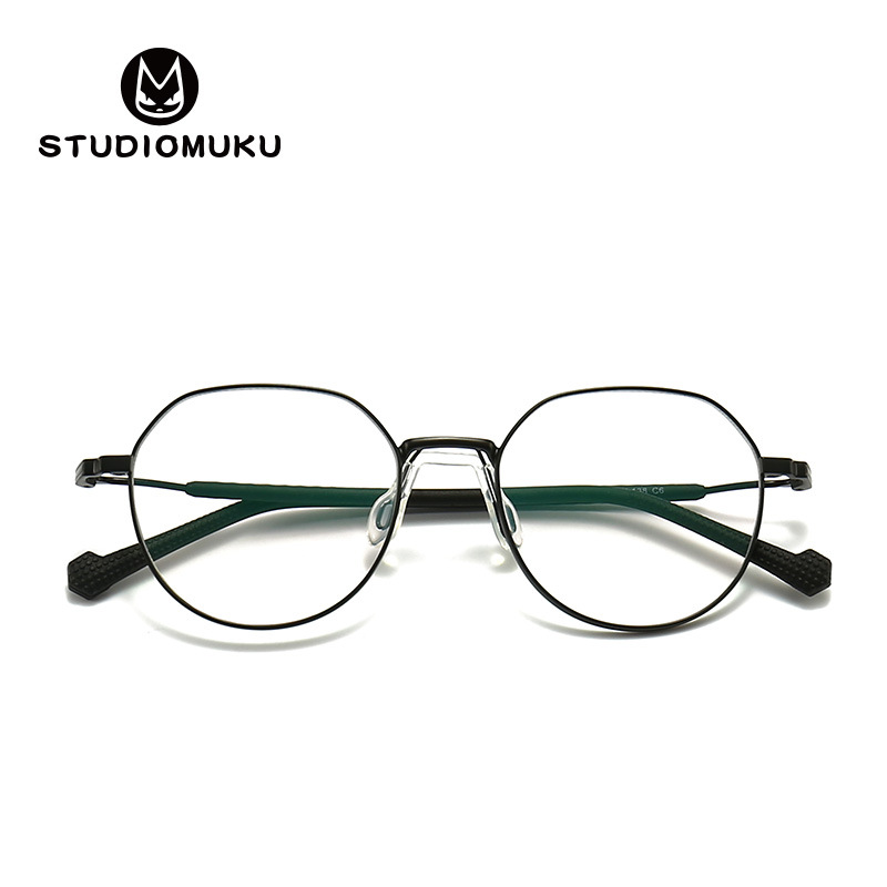 STUDIOMUKU Muku niños gafas Marco Ultra-ligero miopía gafas marco retro artístico gafas de cara pequeña marco