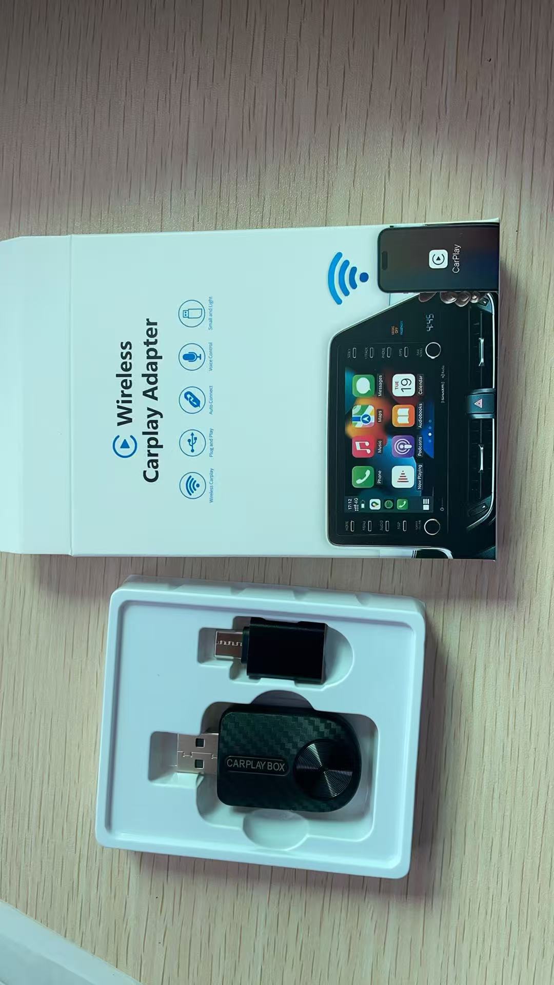 Cross-Border Smart Carplay Box Car Converter Android Auto Wired to Wireless Car-Machine Interconnection