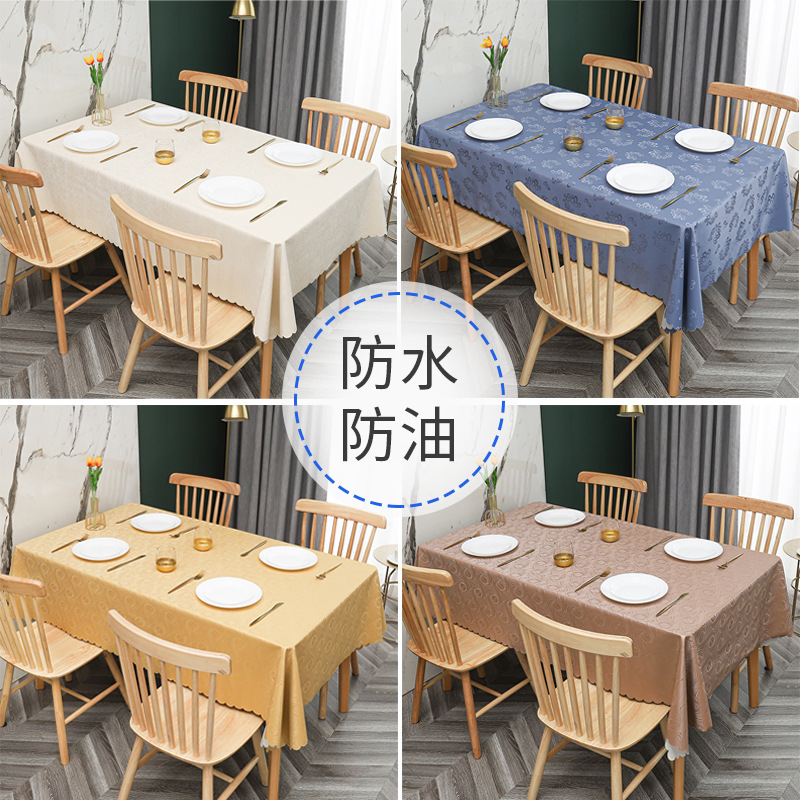 European-style waterproof tablecloth tablecloth table and chair…