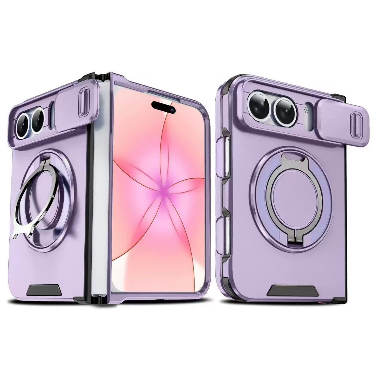 Funda Magnética Antigolpes para iPhone Duo, de PC, con Soporte Plegable image 14