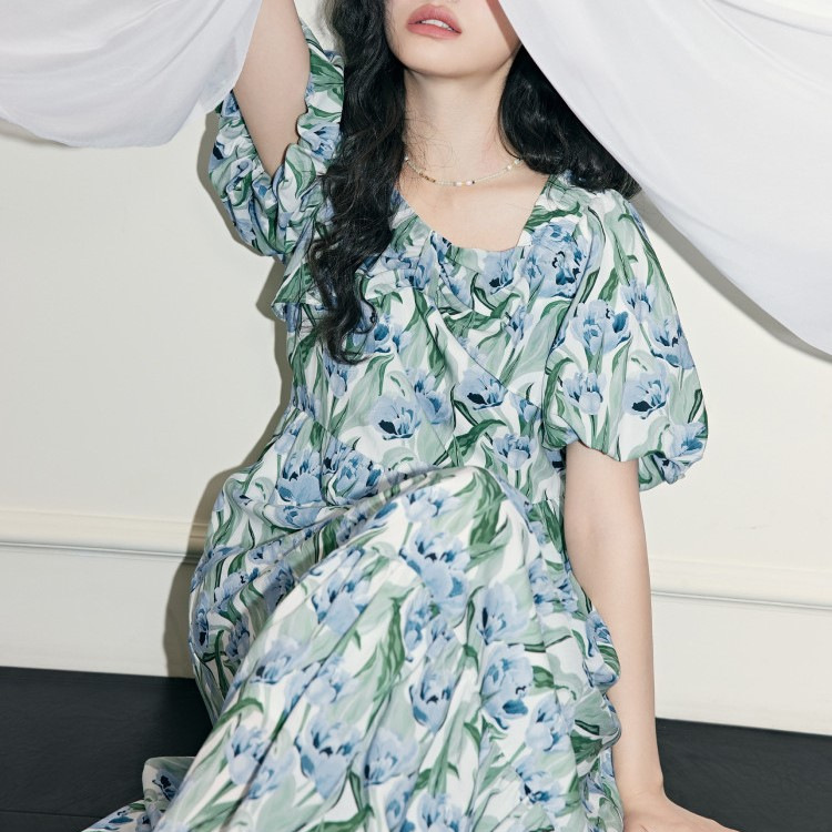 Summer thin mint dress